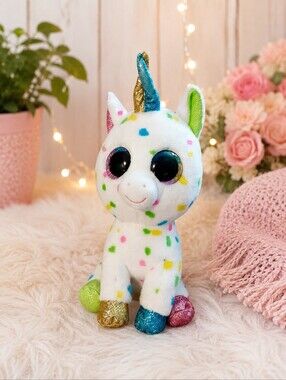 TY Beanie Valve HARMONIE the Speckled Unicorn Plush without Swing Tag.